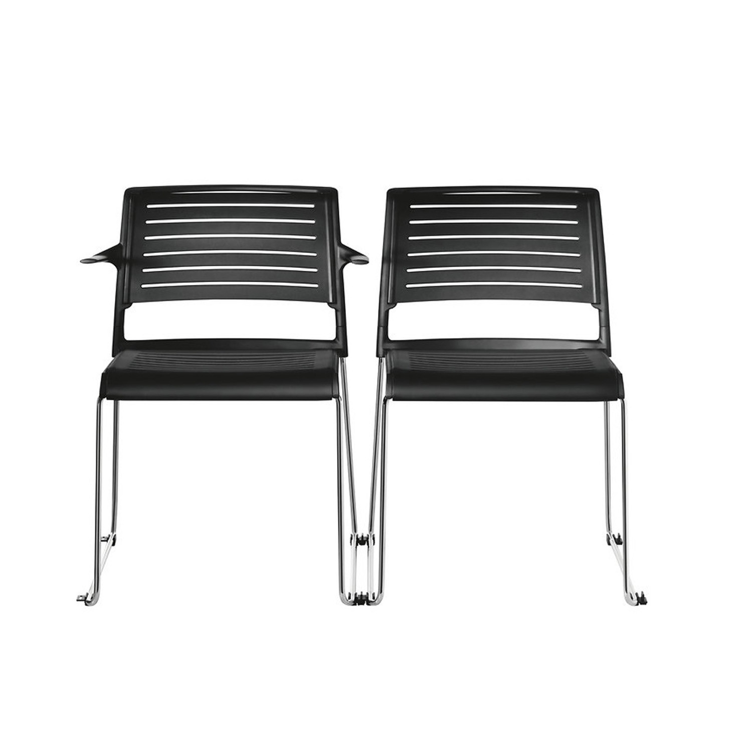 Aline-S Chairs with and without armrest