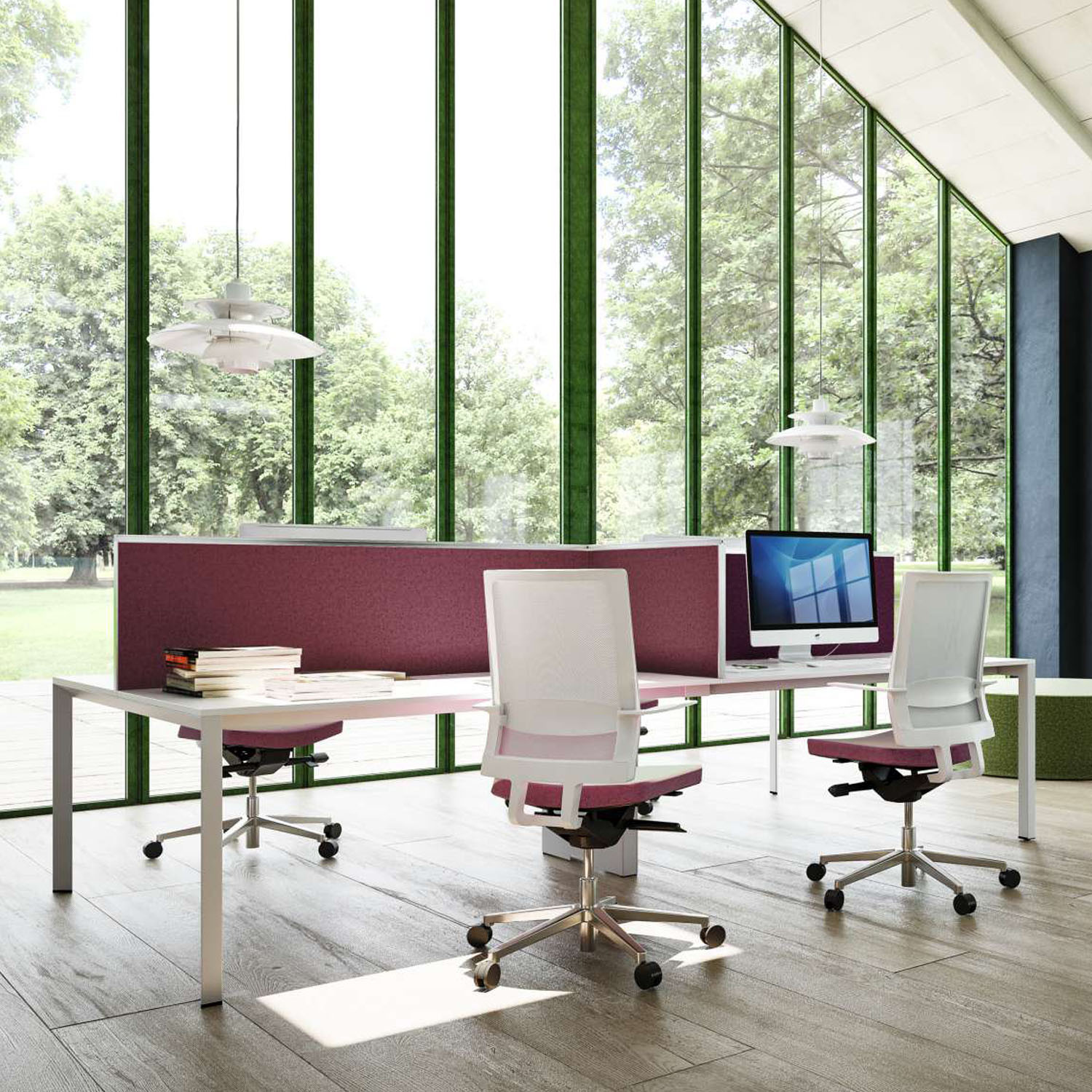 Sinetica Aluscreen Office Desk Divider Sinetica Aluscreen Office Desk Divider