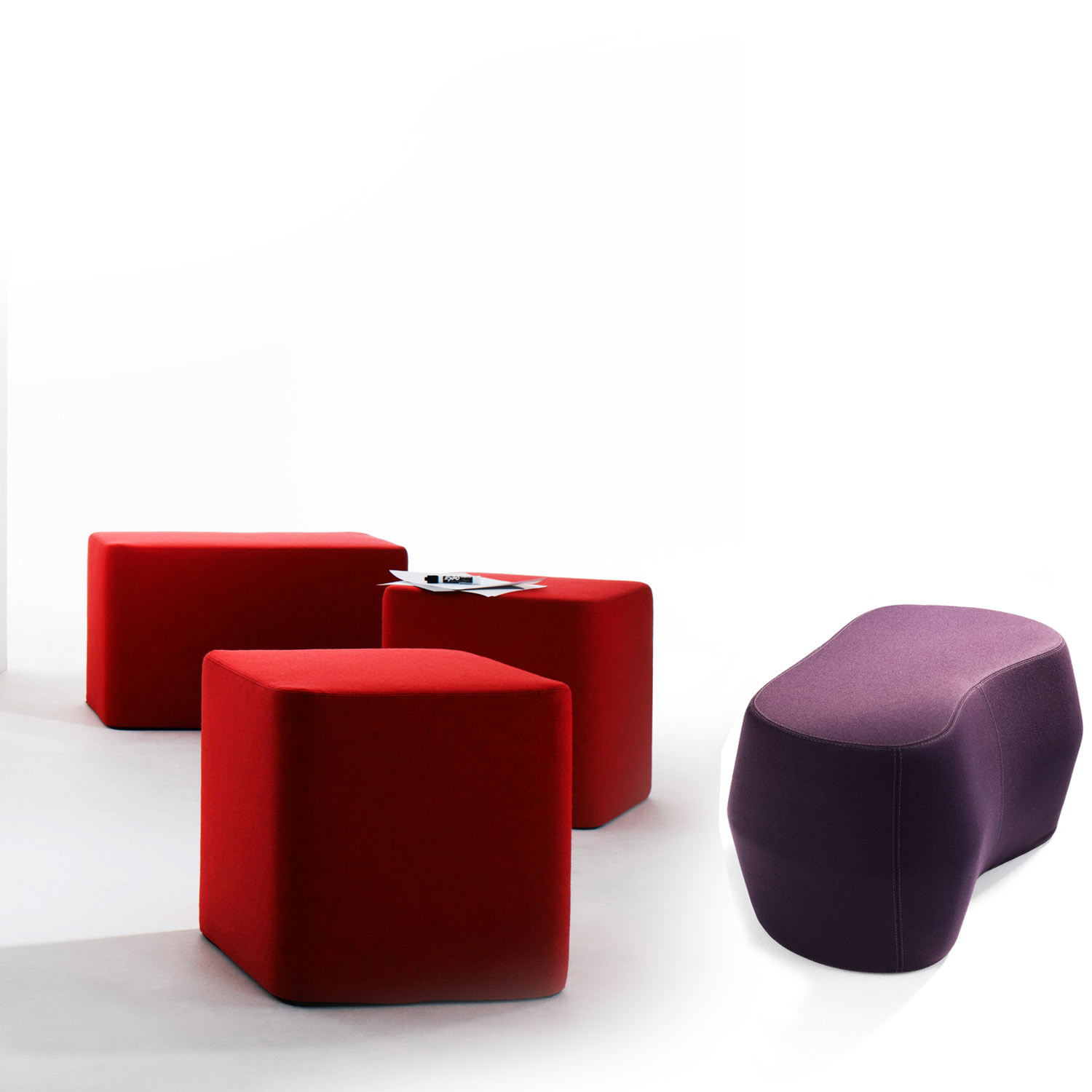 Base and Rock'd Sitting Poufs Base and Rock'd Sitting Poufs