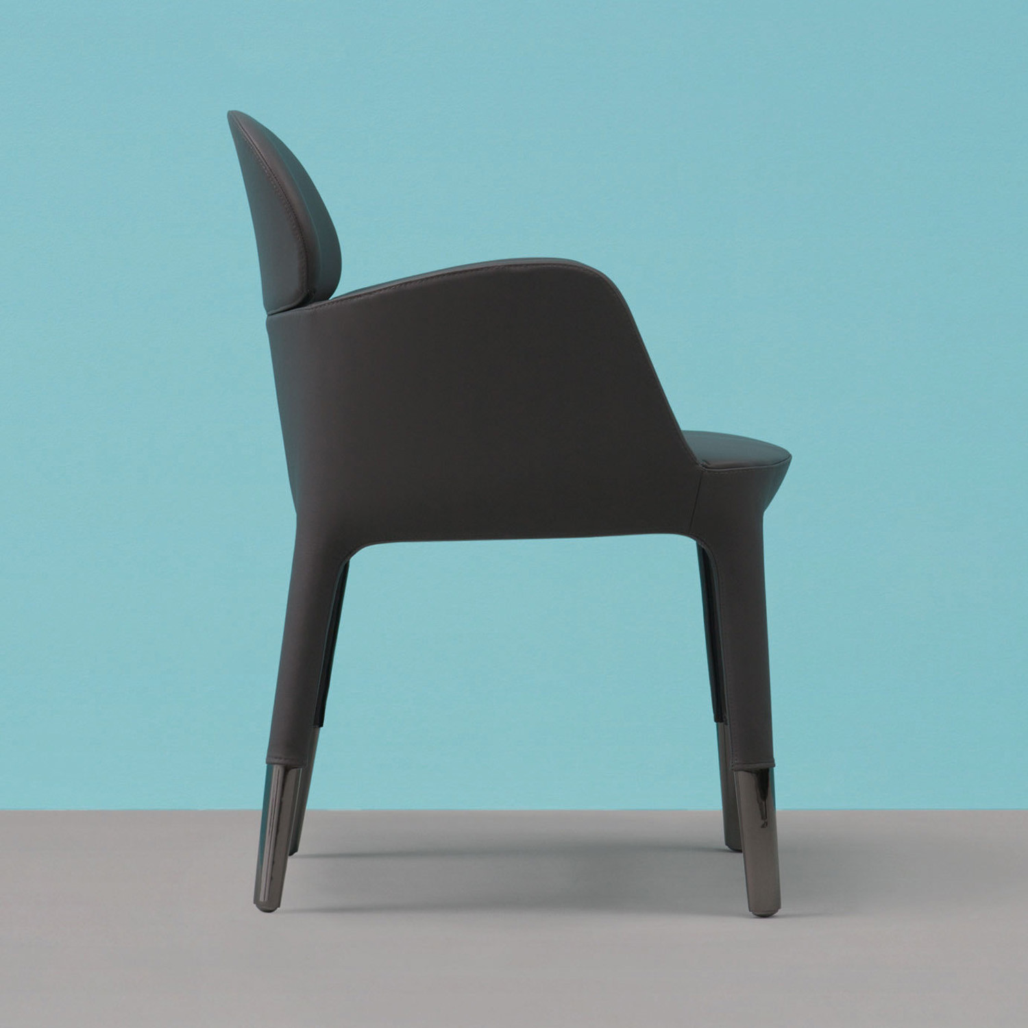 Ester Armchair WIth Black Nickel Legs Ester Armchair WIth Black Nickel Legs