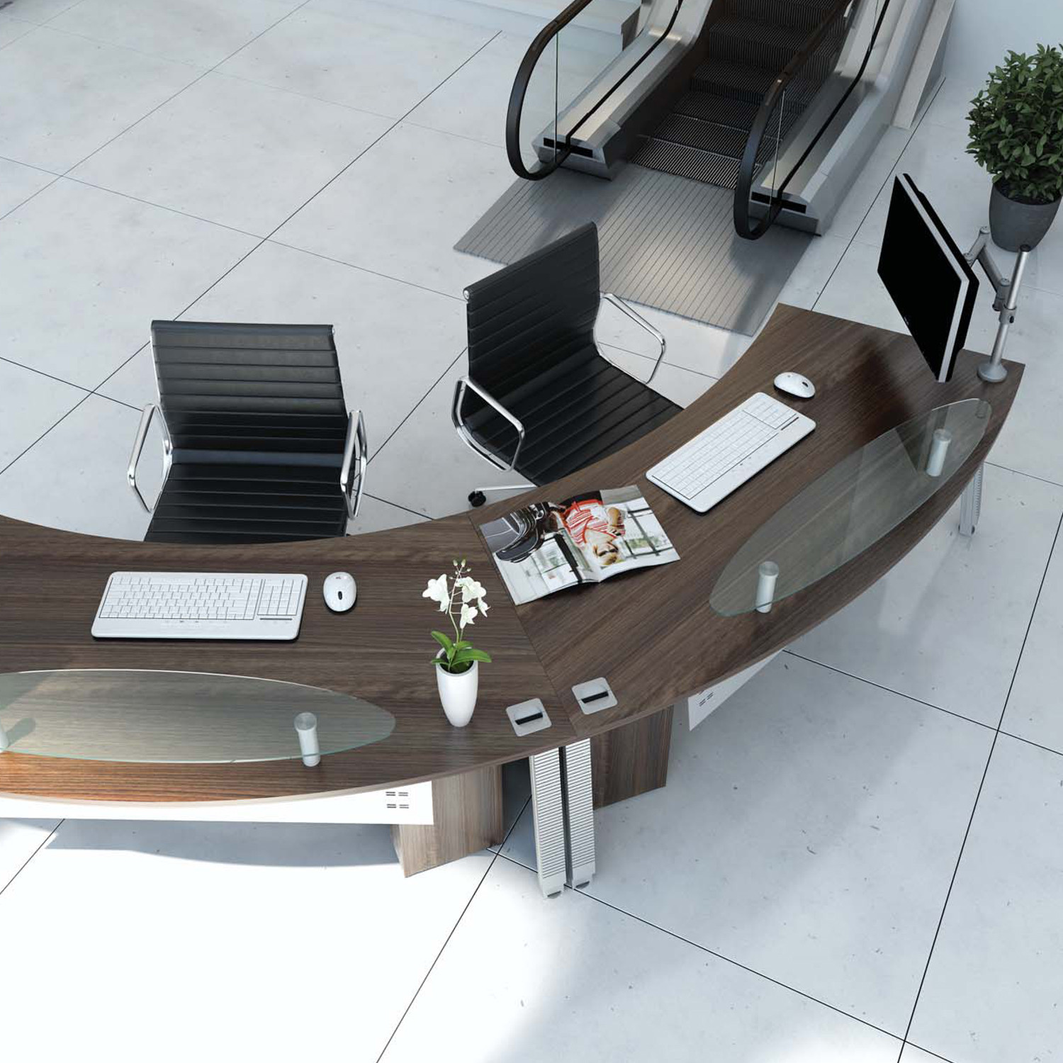 Linnea Radius Reception Desk Linnea Radius Reception Desk