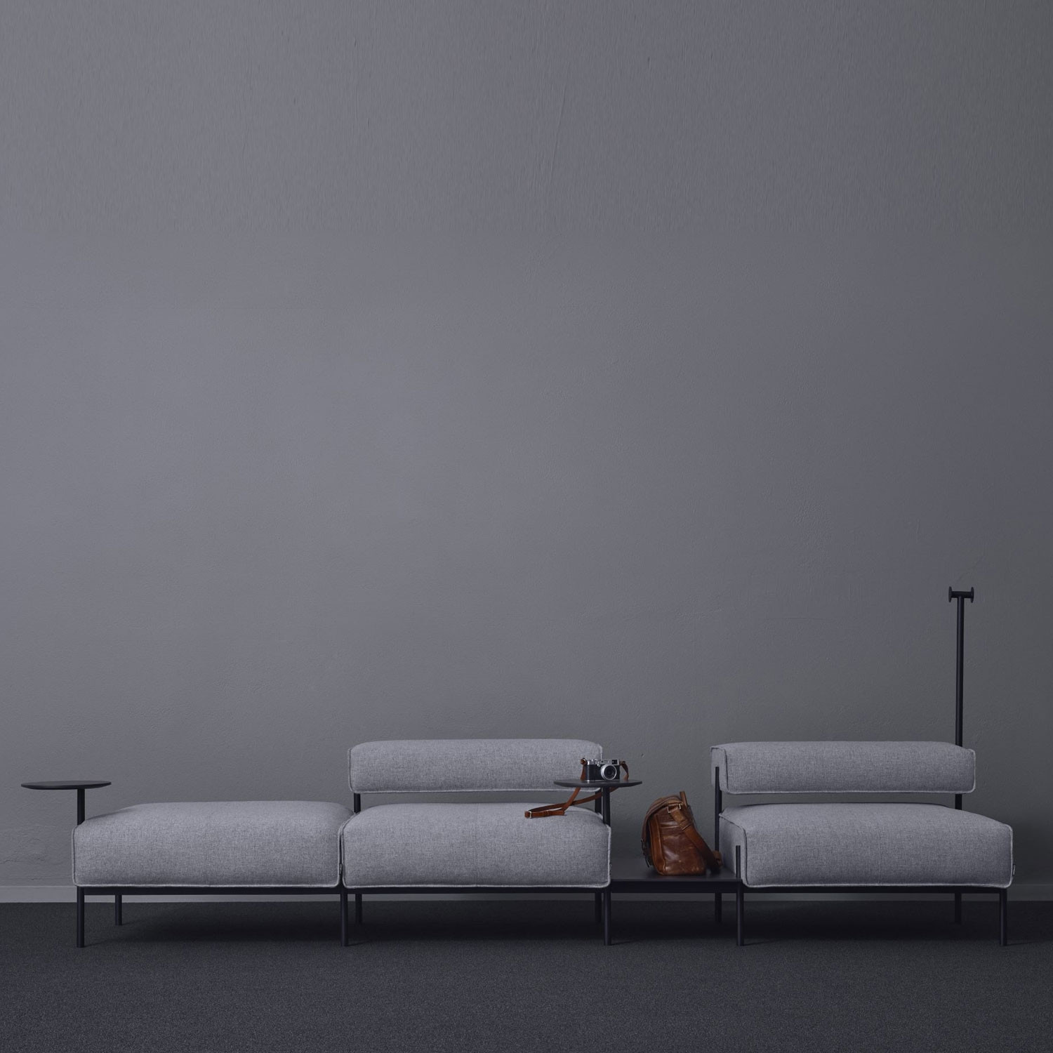 Lucy Sofa With Tables and Clothes Hanger Lucy Sofa With Tables and Clothes Hanger