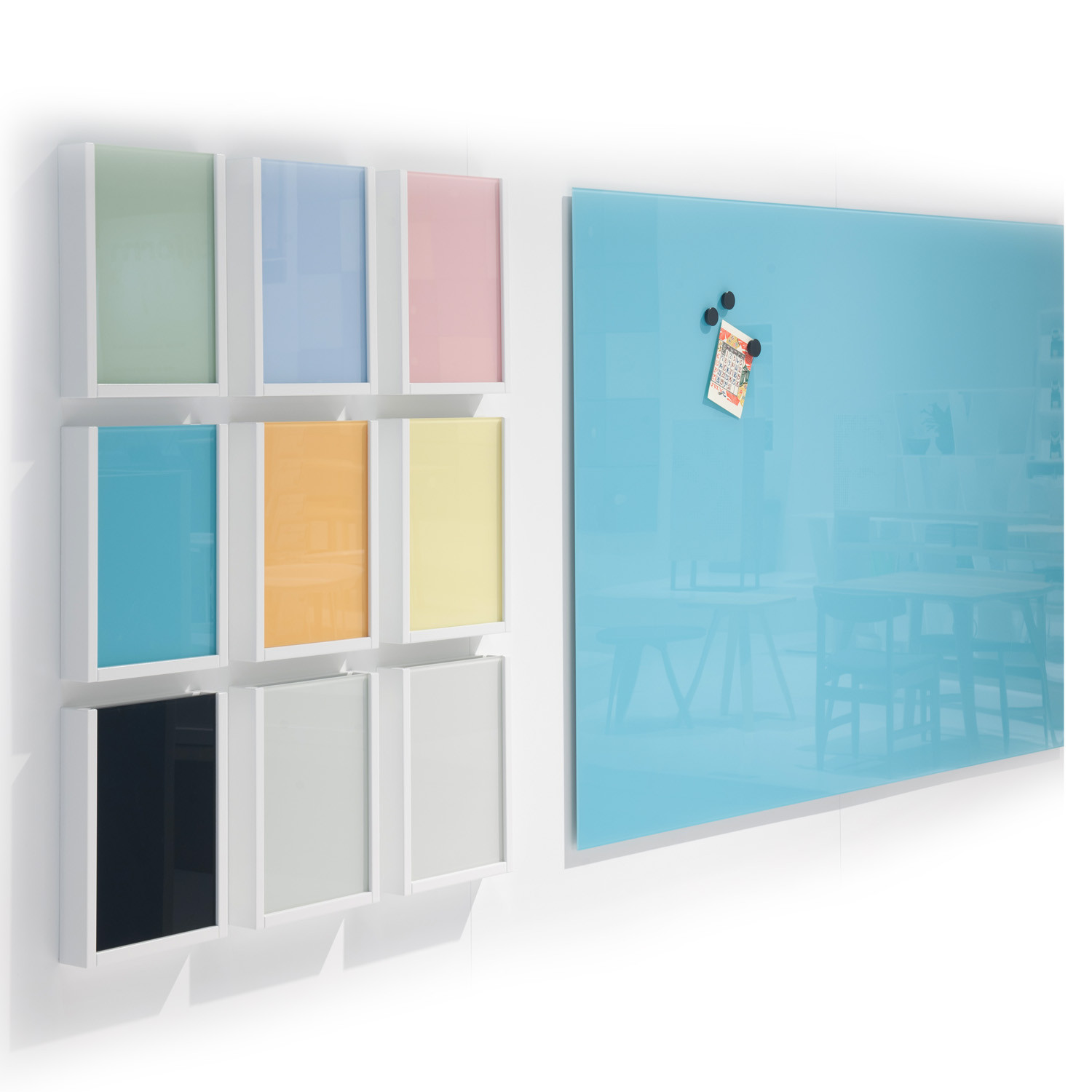 MagVision Multi-Coloured Glass Writing Boards MagVision Multi-Coloured Glass Writing Boards