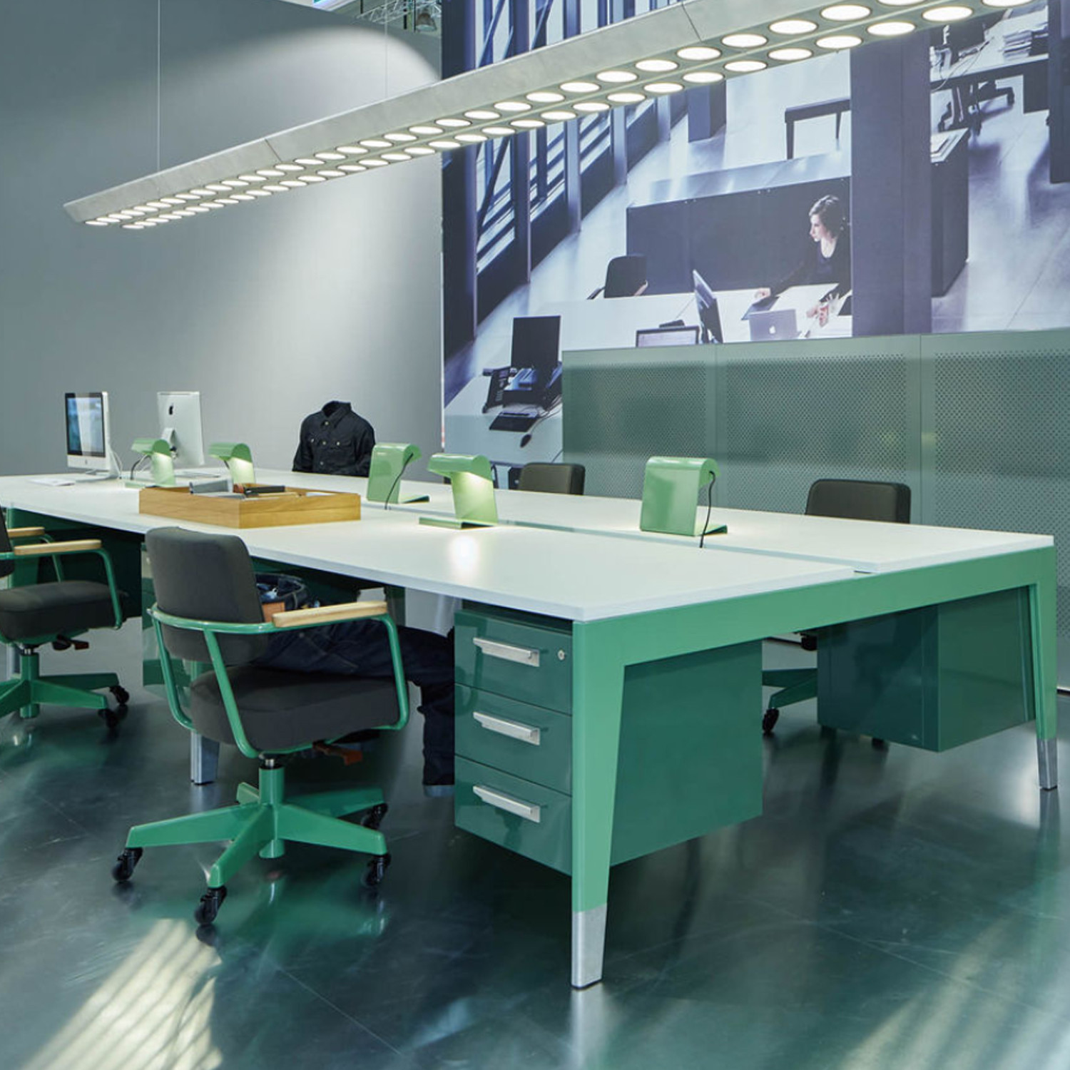 Prouvé RAW Office Bench Desk Prouvé RAW Office Bench Desk