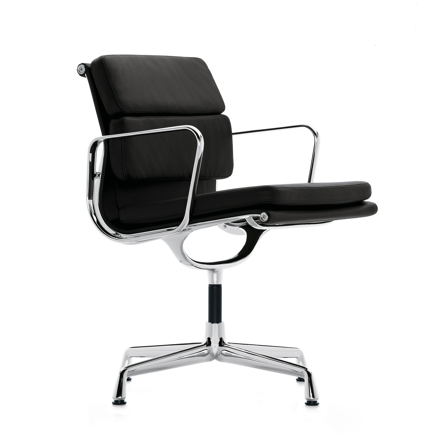 Eames Soft Pad Chair EA 207 in black leather