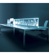 I-Bench Desk With City Scape Desk Screen