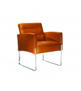 5070 Vega Armchair features a slender sled-base