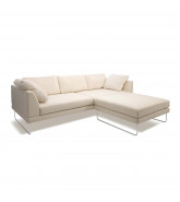 Bebe Sofa, Chaise And Ottoman in Cream