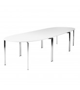 Campus conference table system in white