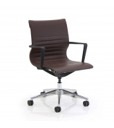 Flux Chair With Ribbed Faux Leather