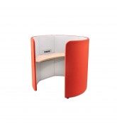 Loop Desk Pod in Deep Orange