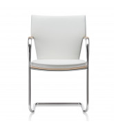 Sereno Cantilever Chair in White Leather