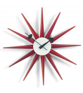 Red Sunburst Clock