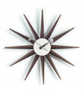 Walnut Sunburst Wall Clock