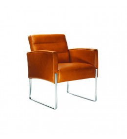 5070 Vega Armchair features a slender sled-base