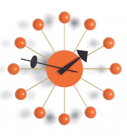 Ball Wall Clock in Orange