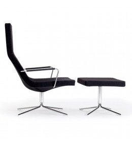 Bond High Back Easy Chair and Footstool by Offecct Furniture