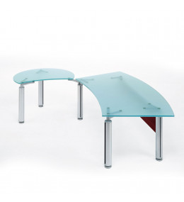 Forma Kristall Glass Executive Desk