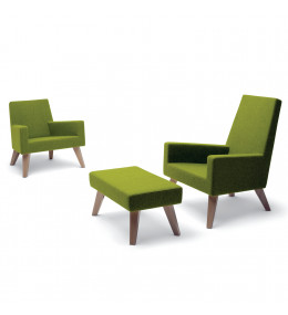 HM44 Armchairs and Footstool