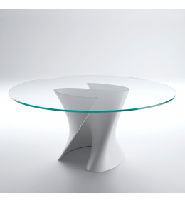 S Table with Glass Top