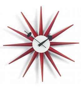 Red Sunburst Clock