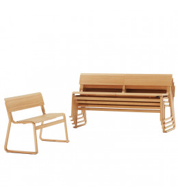 Theo Stackable Wooden Bench Seating