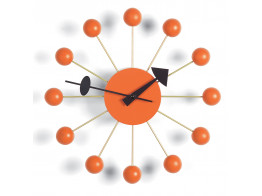 Ball Wall Clock in Orange