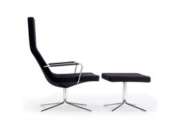 Bond High Back Easy Chair and Footstool by Offecct Furniture