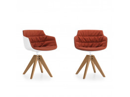 Flow Slim Wooden Armchairs