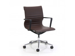 Flux Chair With Ribbed Faux Leather