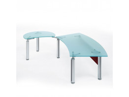 Forma Kristall Glass Executive Desk