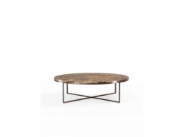 Frame Coffee Table, single round marble top