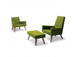 HM44 Armchairs and Footstool