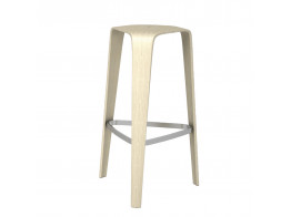 Hoc Bar Stool available in molded beech or oak wood