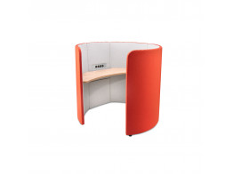 Loop Desk Pod in Deep Orange