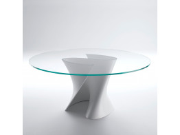 S Table with Glass Top