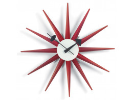 Red Sunburst Clock