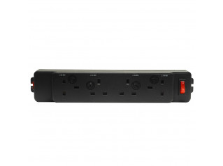 Elite 4x UK 3.15A Power Sockets 1x Neon Switch