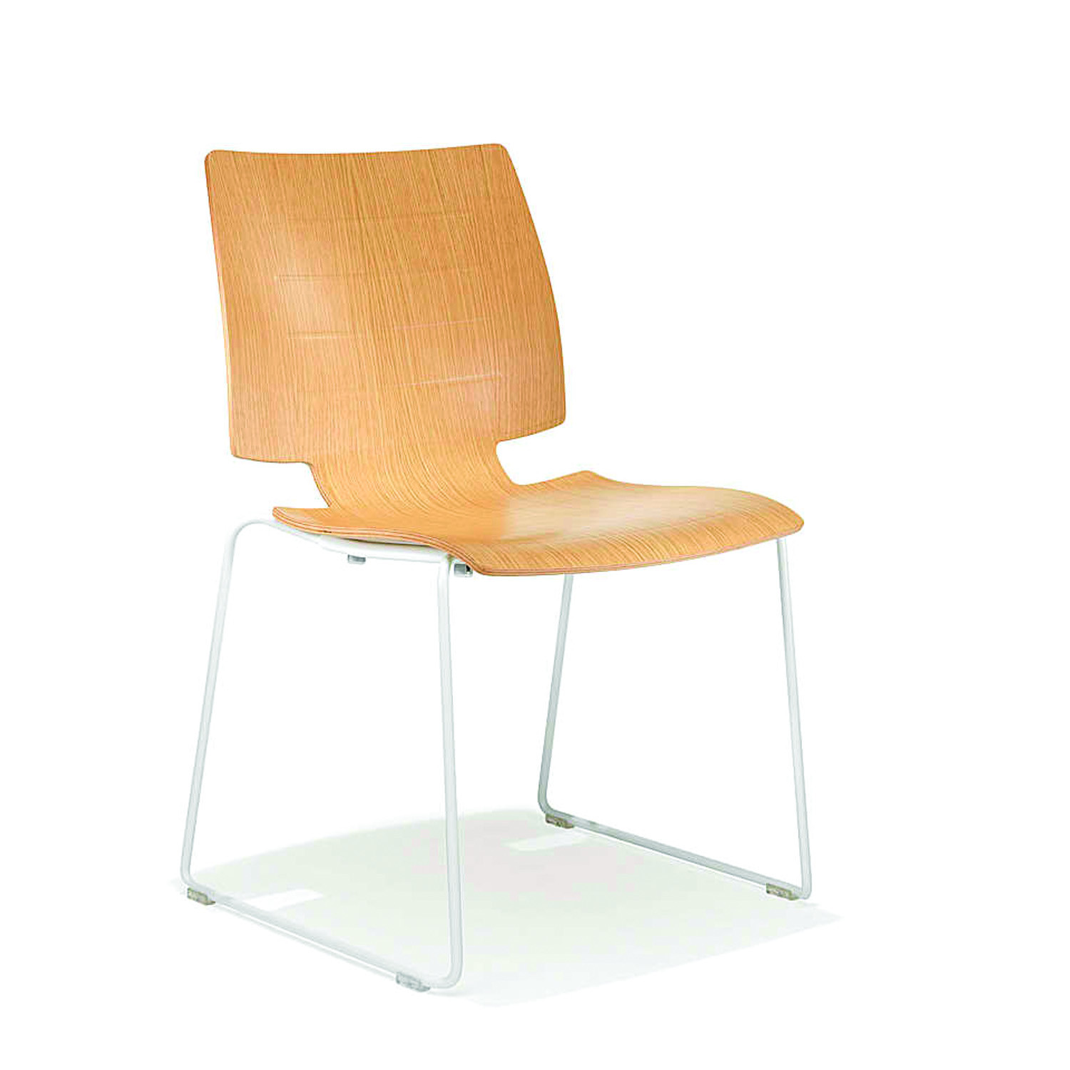 2100 Uni_Verso Sled-Base Wooden Chair