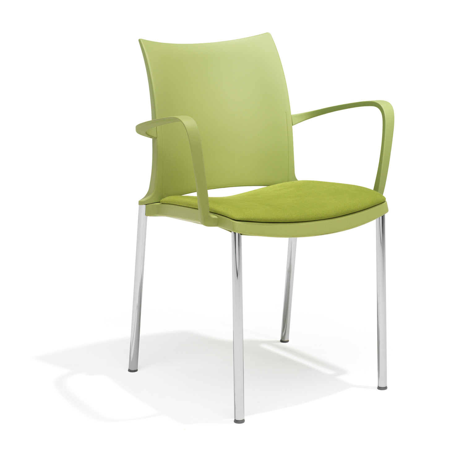 Hola 4-Legged Armchair with upholstered seat