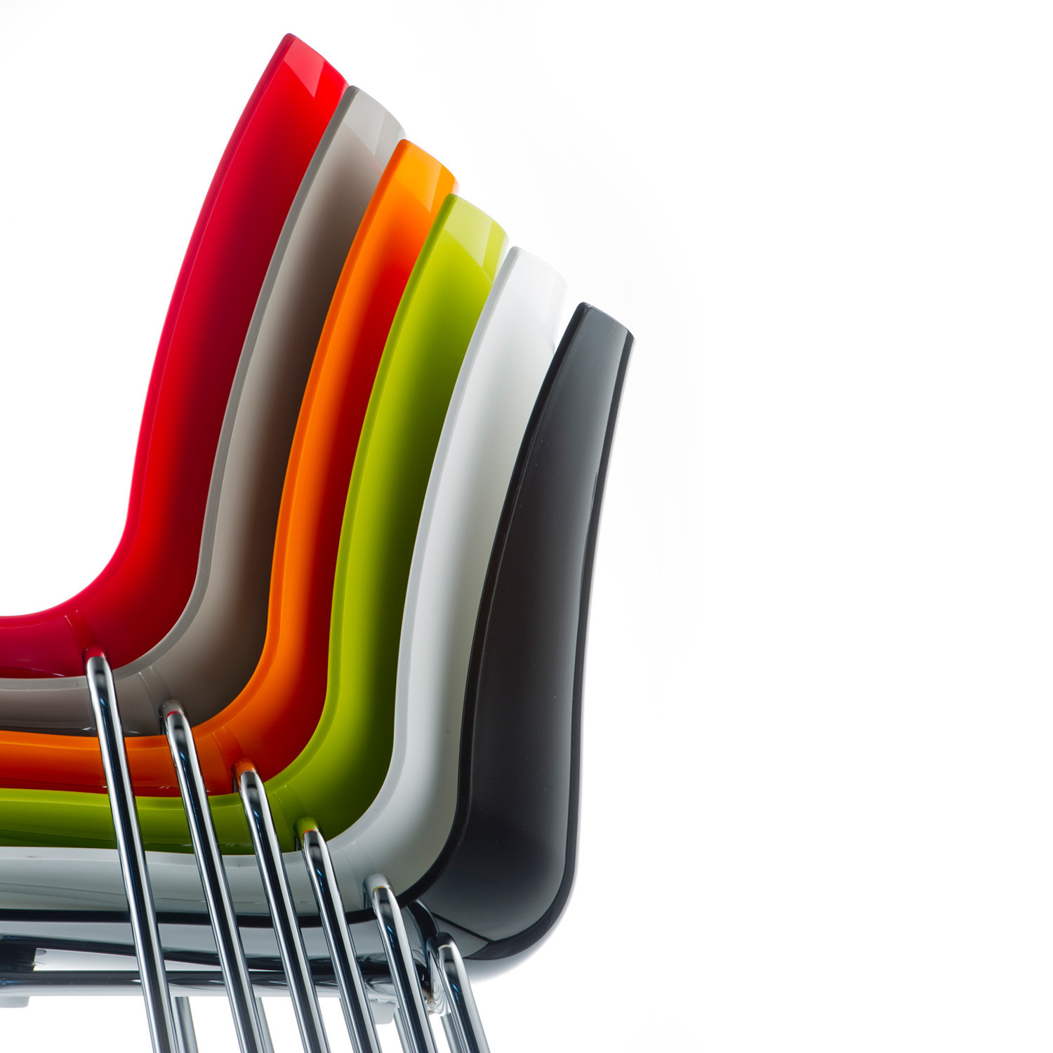 3D-Colour Stacking Cafe Chairs