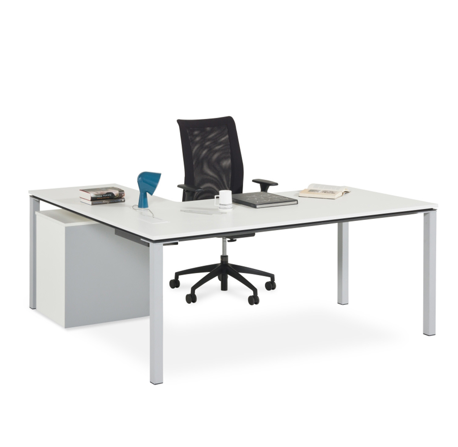 Barbari Office Desk with Return