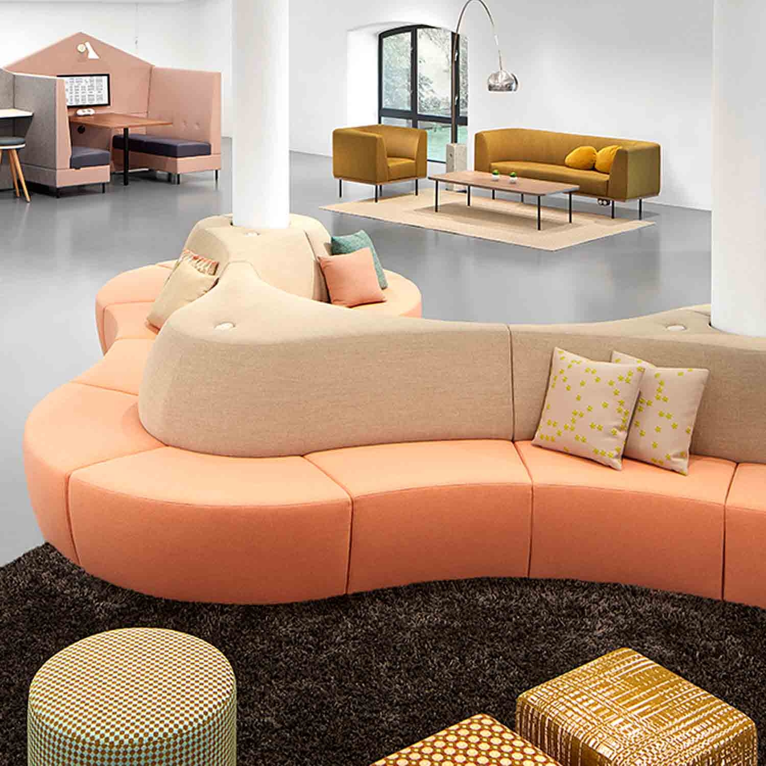 Bloid Free Form Seating in Orange