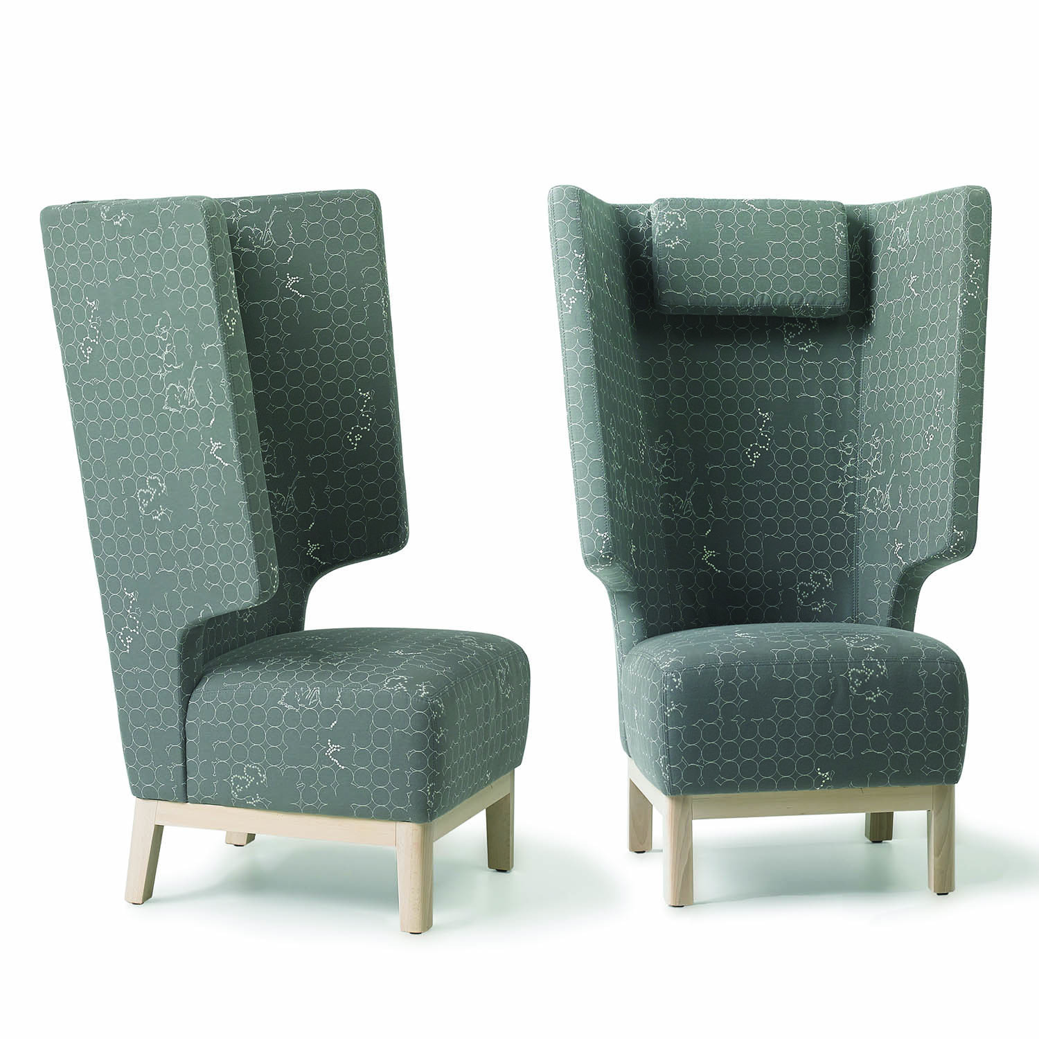 Boom High Back Winged Armchair