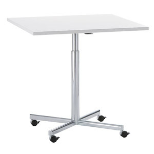 Torino Square Height Adjustable Cafe Table on Castors