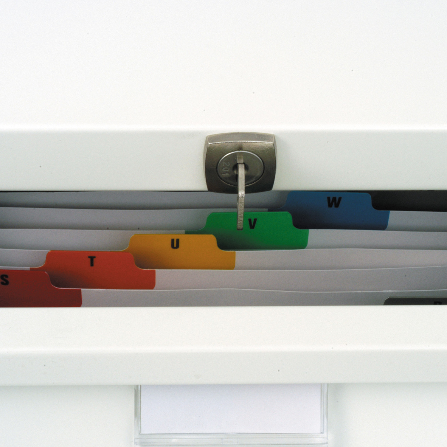 Card Filing Drawer Interior Detail