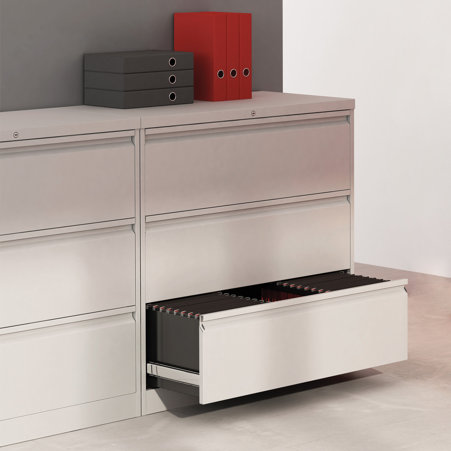 M:Line Filing Cabinet Drawer Open