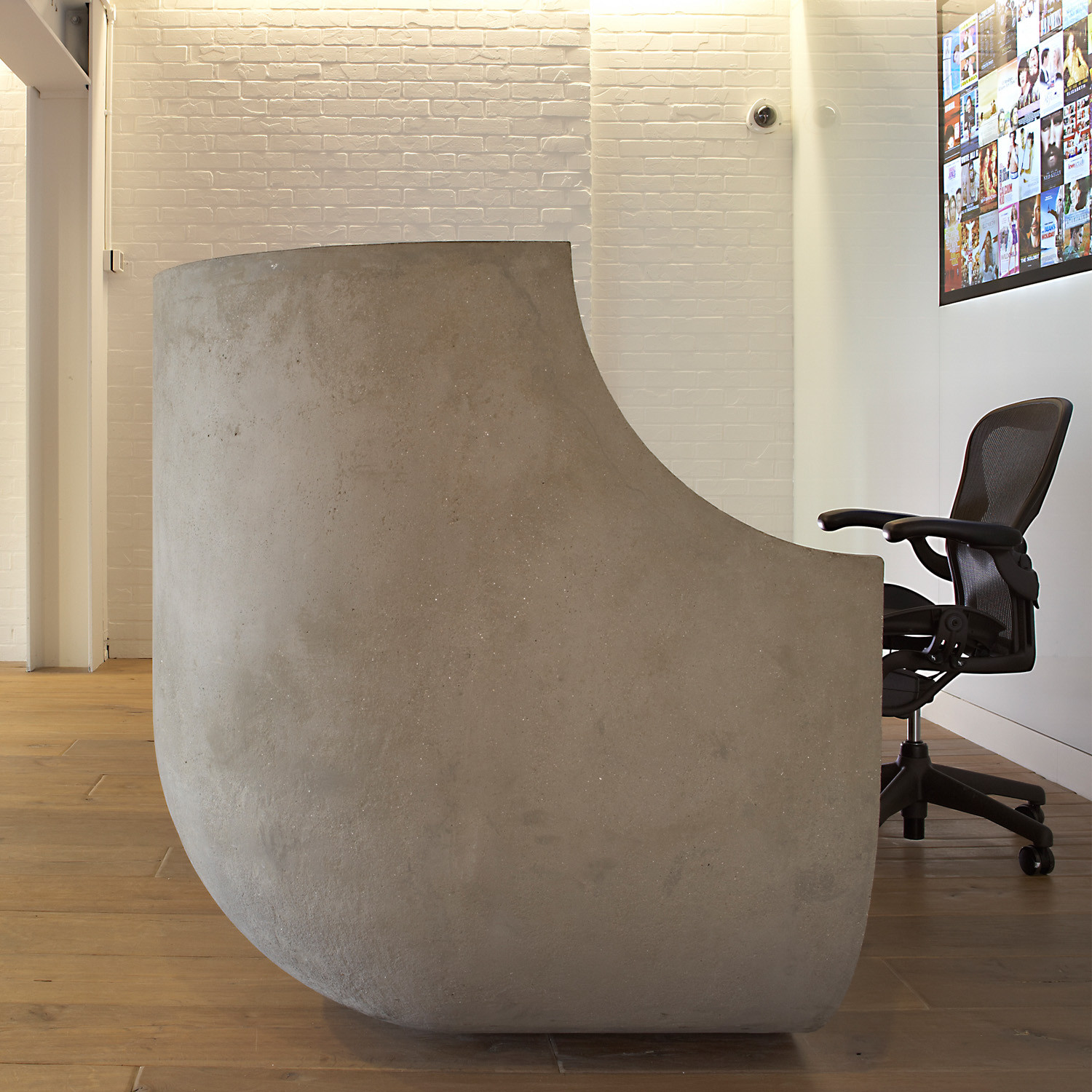 Concrete reception best sale counter