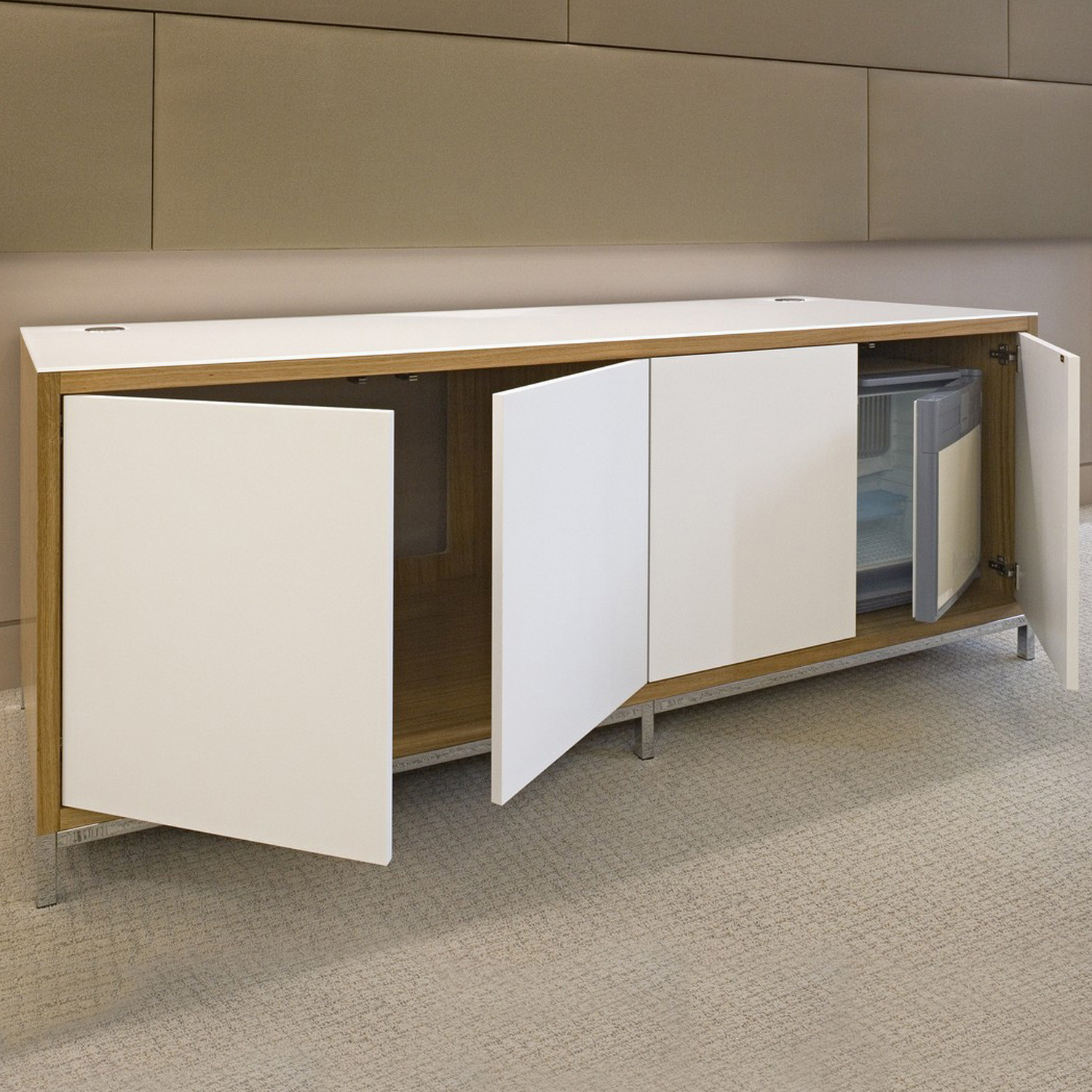Custom Made Credenza with integrated fridge