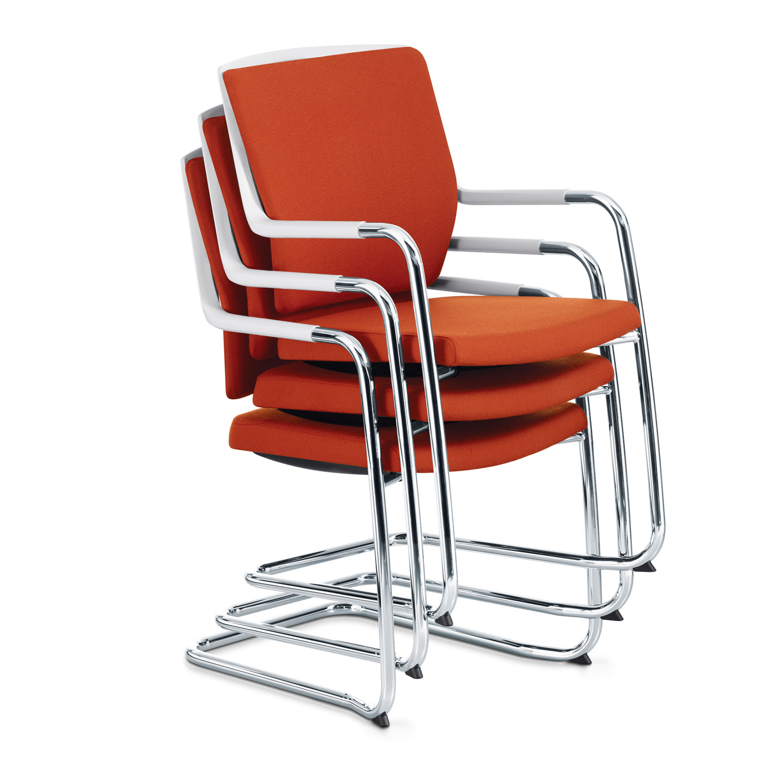 Crossline Cantilever Armchairs Stacked